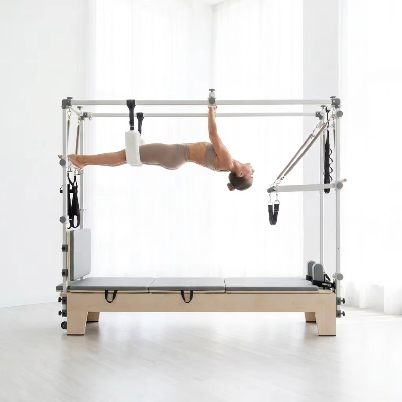 Pilates Yoga Exercises - YTTYIN Коммерческий деревянный пилатес-реформер 3-в-1 для