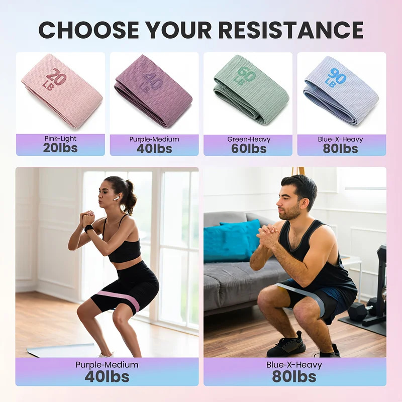 Pilates Yoga Joint - 20-90LB тканевая эластичная лента для фитнеса,