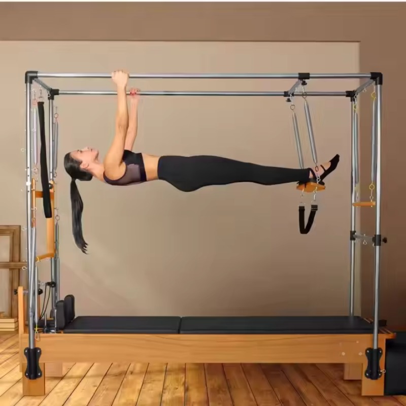 Pilates Yoga Exercises - YTYIN Белый клен, деревянный реформатор для