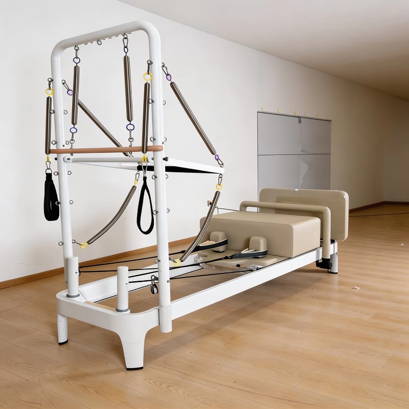 Белый пилатес-реформер для тре – обзор и цена Pilates Yoga Loft
