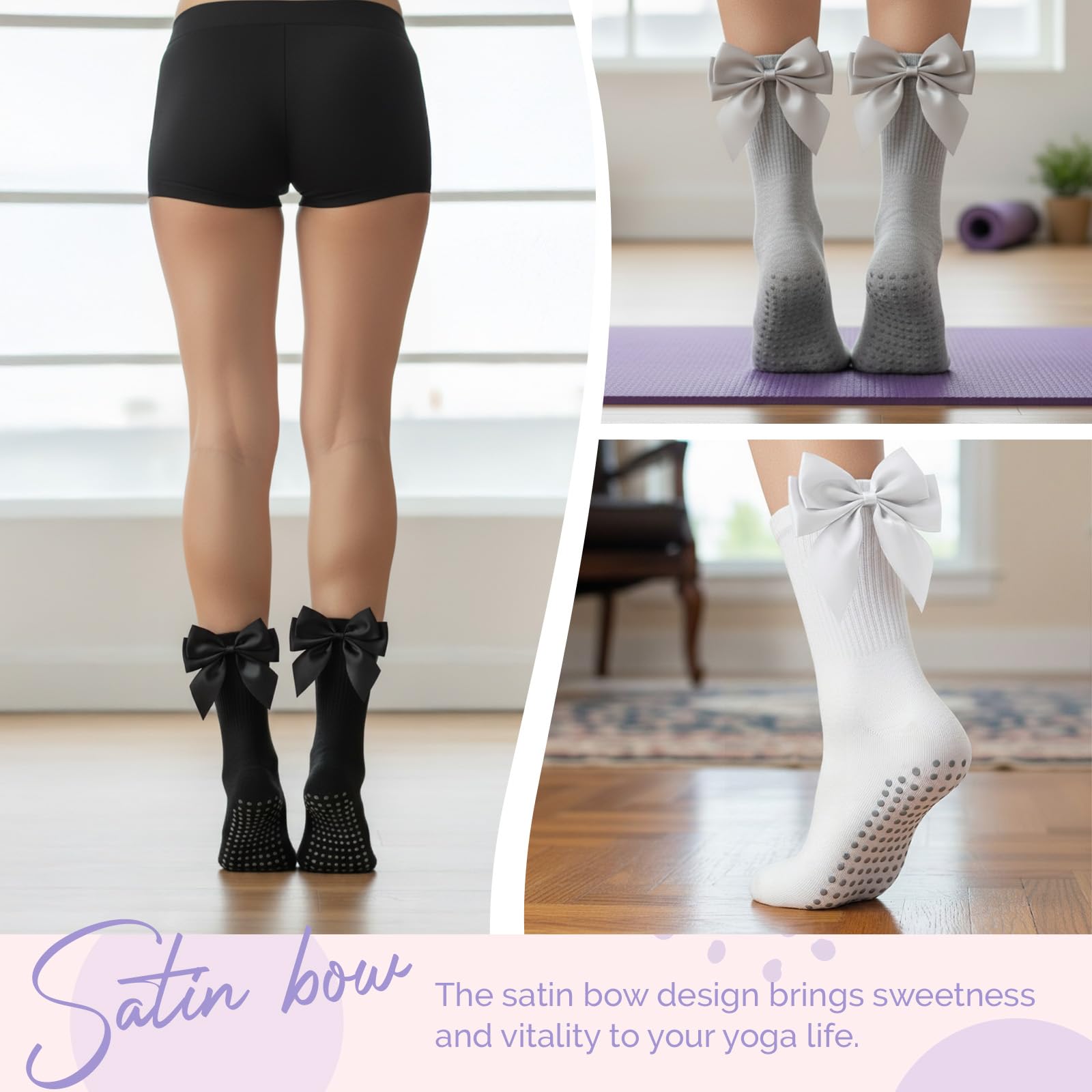 3 пары женских нескользящих но – обзор и цена Pilates Yoga Gifts