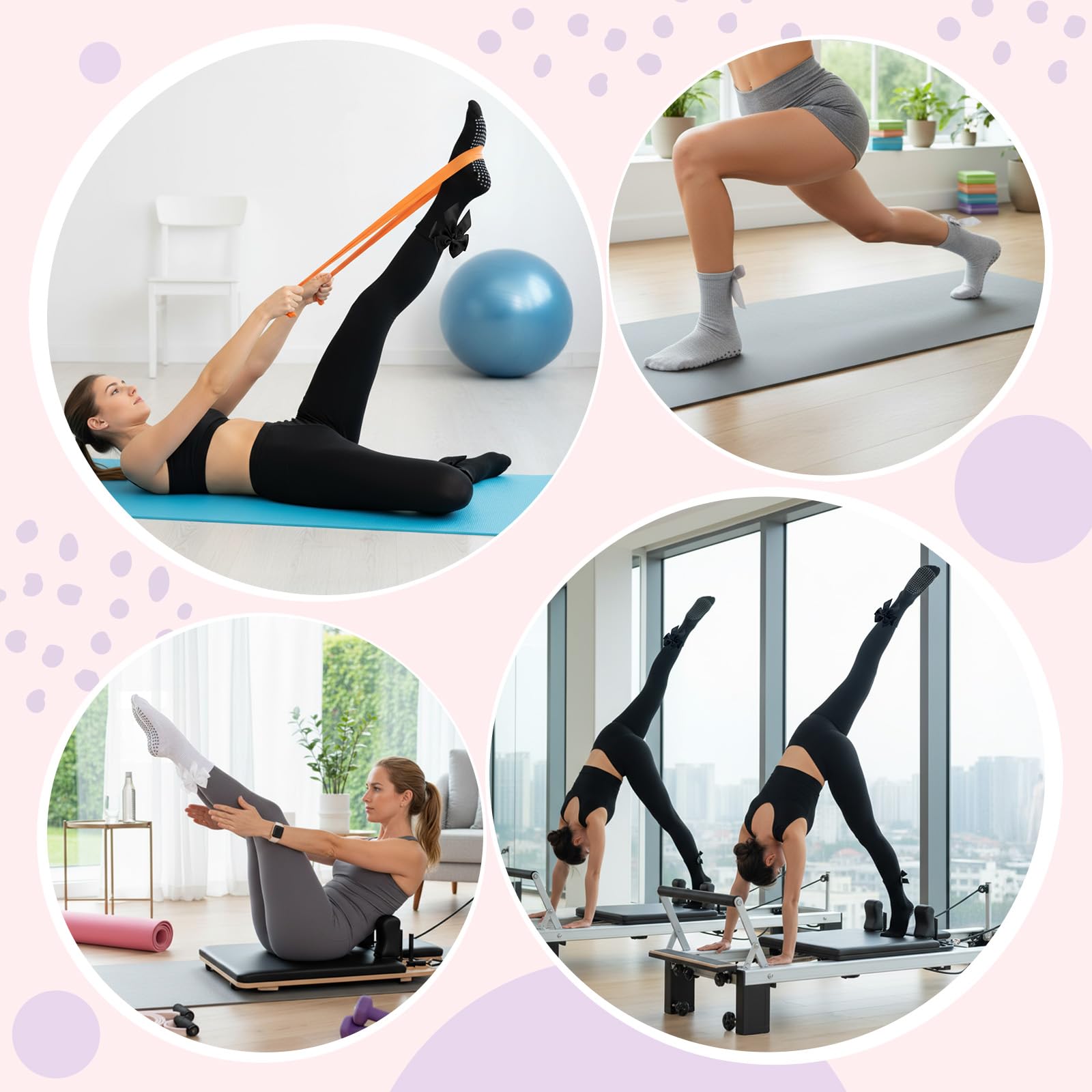 3 пары женских нескользящих но – обзор и цена Pilates Yoga Gifts
