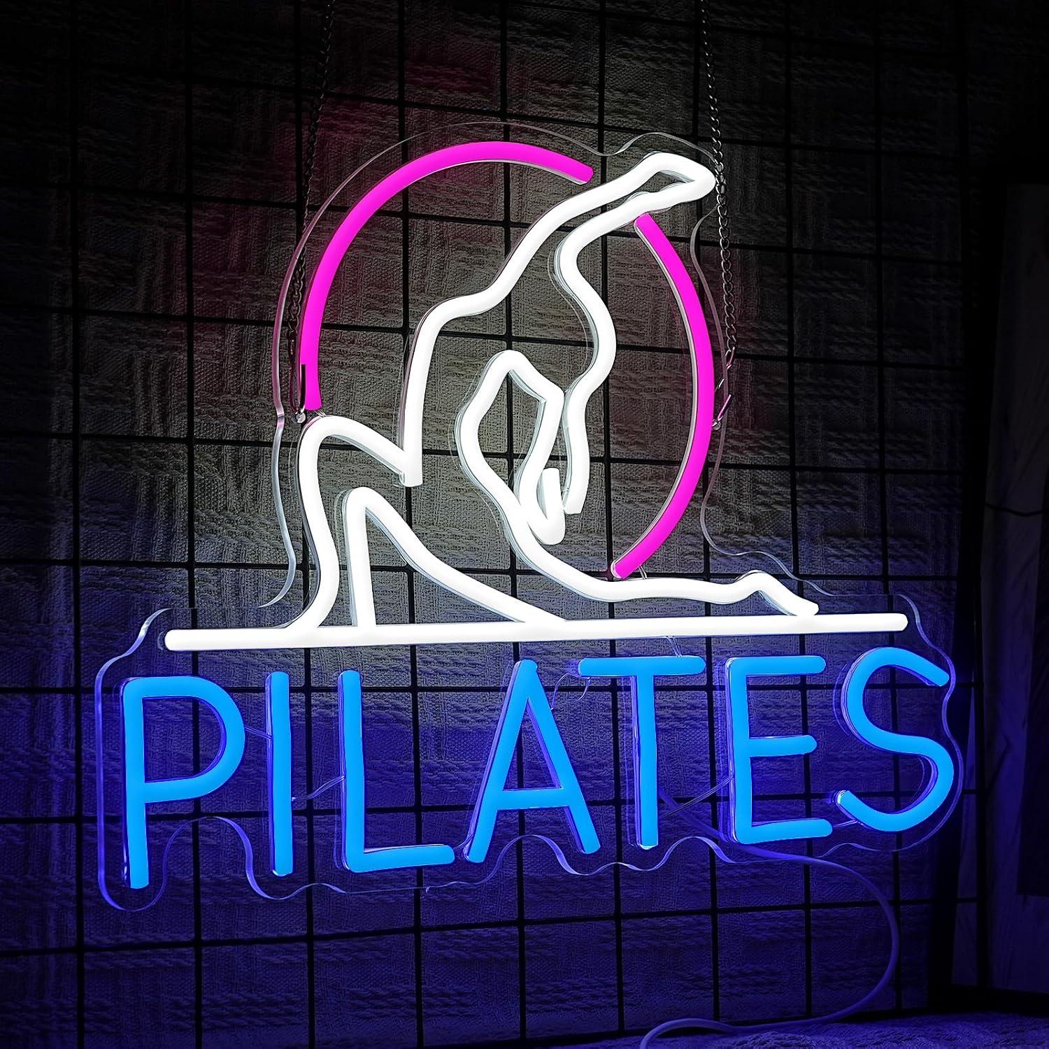 Неоновая вывеска для йоги и пи – обзор и цена Pilates Yoga Gifts